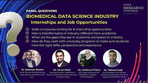 PANEL DISCUSSION: Biomedical Data Science Industry...