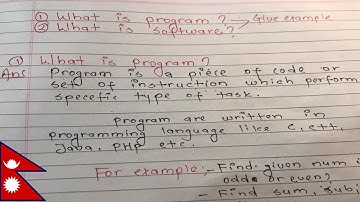 What is Software and Program in Nepali