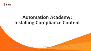 BSA: Installing Compliance Content