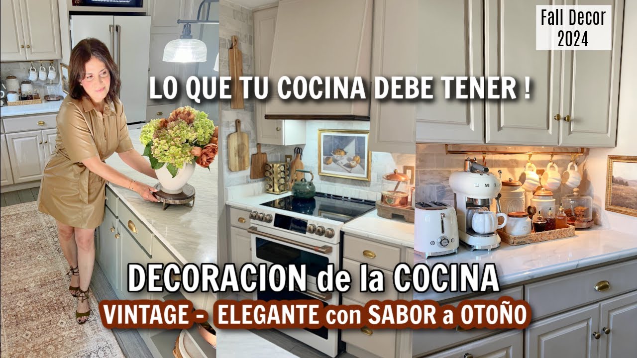 DECORACIÓN de la COCINA con SABOR a OTOÑO!🍂IDEAS Elegantes para DECORAR tu COCINA🍂Kitchen Fall Decor