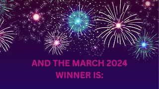 MARCH 2024 SECRET CODE WORD WINNER IS......