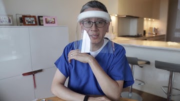 How to make a face shield in 2 minutes & DIY Fluid resistant cover for N95: 14 min Pep talk for HCW