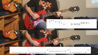 Demon Fire FULL cover with TABS and Solos - (Fortnite Nexus War  song) ACDC Power Up
