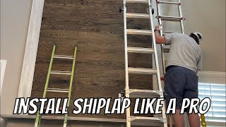How To Install Shiplap and a Mantel Accurately In Under 7 Minutes