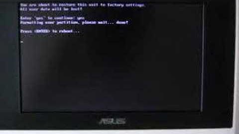 eeePC restore the whole system