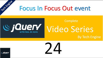 jquery tutorial series (Hindi) - 24 Focusin and focusout event usage example