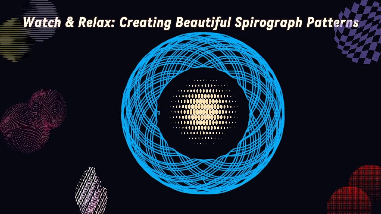 Watch & Relax: Creating Beautiful Spirograph Patterns | Stress Relief & Creative Calm