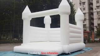 5X4M Adults White Wedding Bouncy Castle For Outdoor Wedding Parties