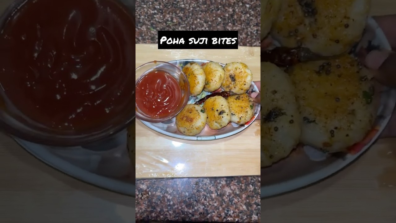 Poha suji bites recipe ✨