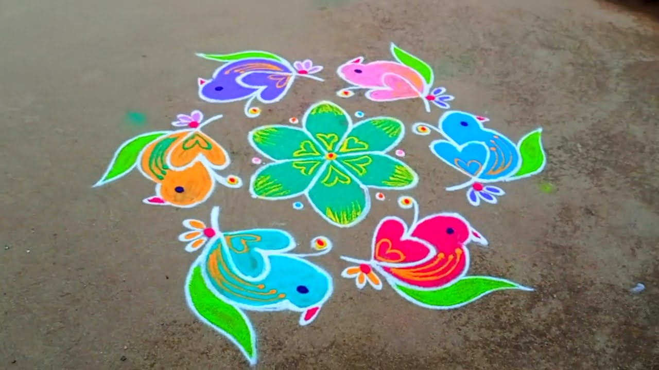 rangoli indian art kolam | rangoli kolam |festival kolam | 8 rangoli #rangoli #new #trending #viral