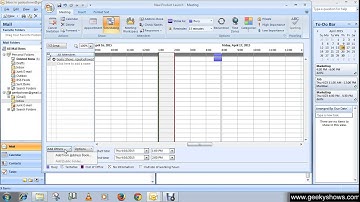 Microsoft Outlook 2007 Schedule a Meeting