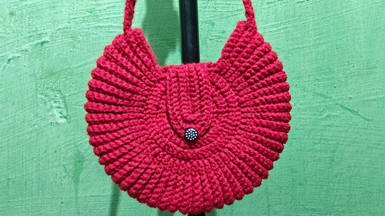 Crochet purse new design tutorial/woolen crochet bag design
