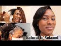 TAKING DOWN MY 3 MONTHS OLD BRAIDS + RELAXING MY NATURAL HAIR | Chit chat grwm