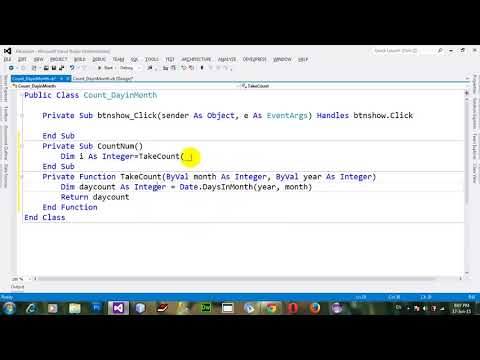 How to get the number of the days in the specified month in VB NET 2012