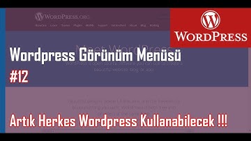 Wordpress Görünüm Menüsü - Uzmanından Ücretsiz Wordpress Eğitim Seti  12