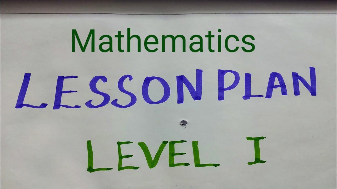B.Ed Maths lesson plan Level 1 record/TNTEU Mathematics lesson plan