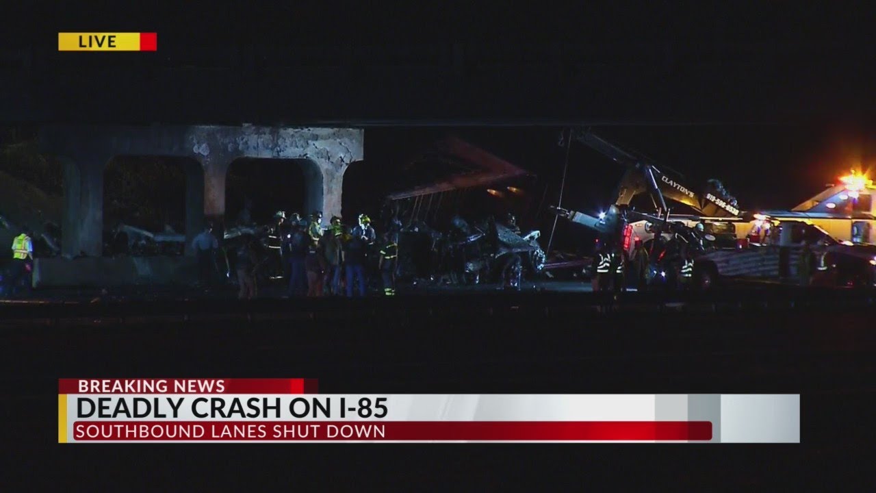1 dead in fiery semi-truck crash on I-85, lanes closed through rush ...