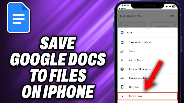 How To Save Google Docs To Files On iPhone