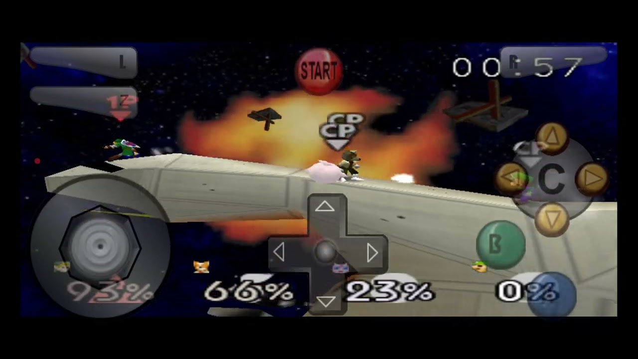 Super Smash Bros 64 Batallas - Link vs Fox vs Jigglypuff vs Luigi