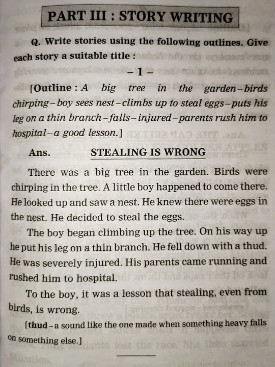 Story Writing | Stealing Is Wrong | English Writing Skills | Let's Learn grammar