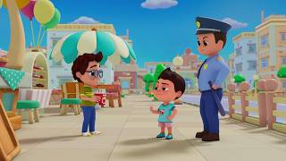 Çocuklar için Güçlü Polis Şarkısı 👮‍♂️ Mini Mini Kids Eğitici Şarkılar Derlemesi 🎵