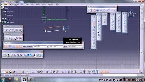 catia sketch predefined profile
