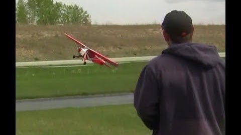 1/4 Scale Clipped Wing Piper Cub second flight almost crash rc airplane deadstick landing