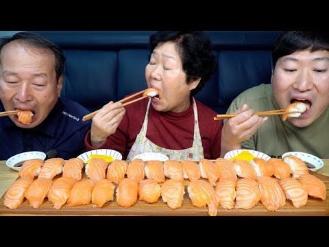 (<strong>Handmade</strong> Salmon sushi) 요리&amp;amp;먹방!! - Mukbang eating <strong>show</strong>
