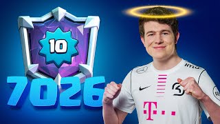 CLASH ROYALE WORLD RECORD! 7026 TROPHIES w/ LEVEL 10!
