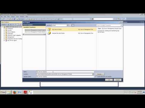 SQL Server Tutorial 2: Using Management Studio to create solutions and projects