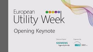 European Utility Week 2018 - Opening Keynote - Live stream