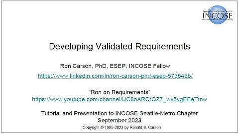 Developing Validated Requirements