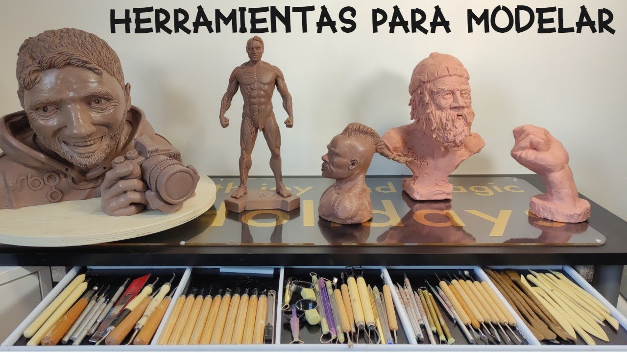 herramientas de modelado para arcilla, plastilina y más