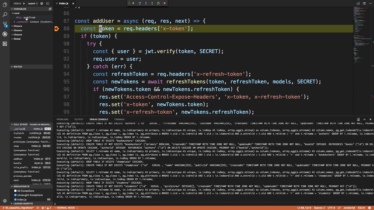 Node js код. Node js Visual Studio code. Vs code JAVASCRIPT. Array_AGG. Const user