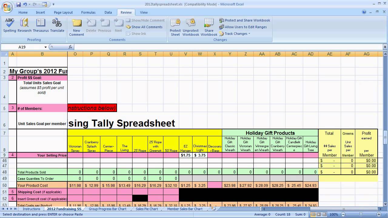 How To Do A Tally Chart On Excel