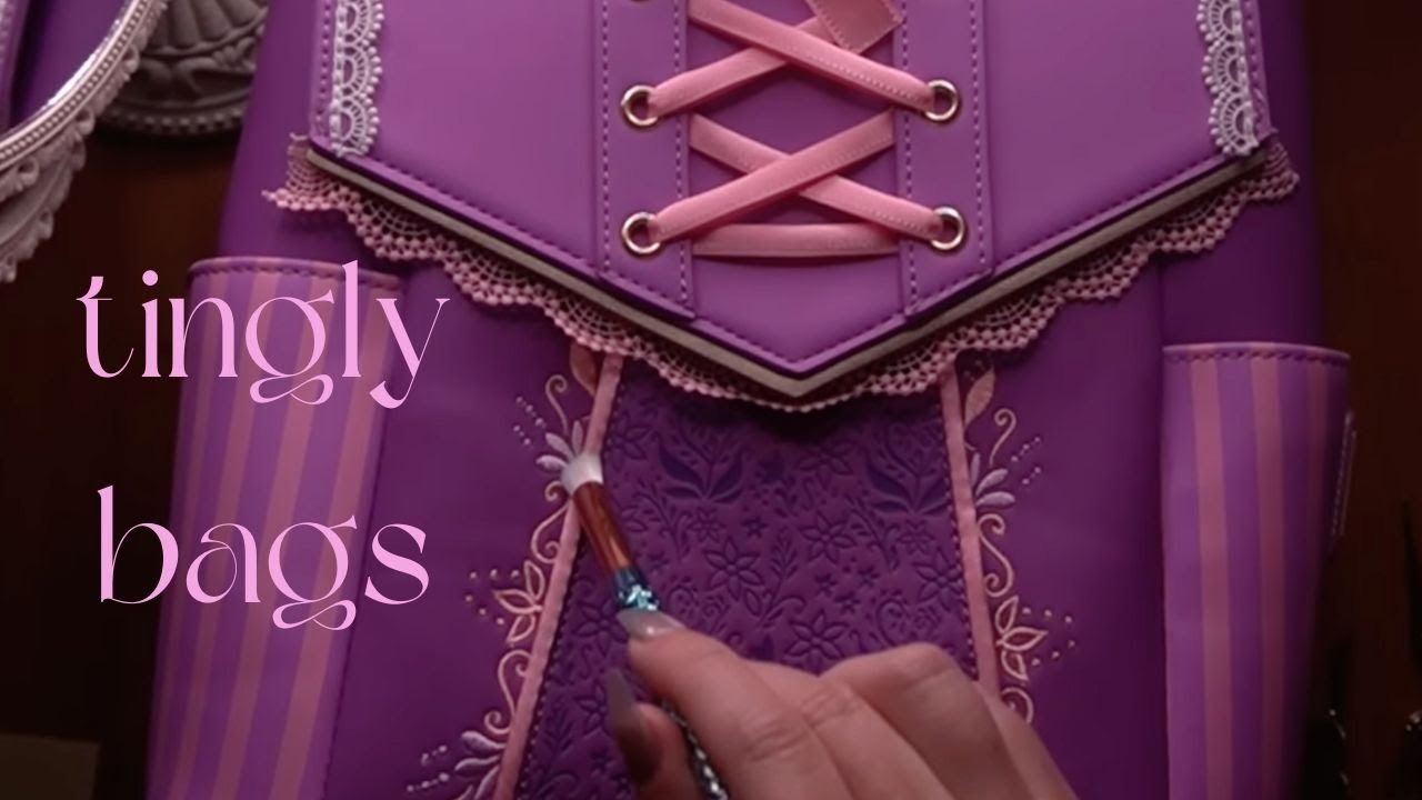 ASMR loungefly bag tapping and scratching (part 1)