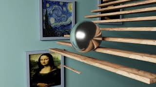 Metal ball loop animation art soft body  in cinema 4d