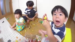 兄妹３人がひたすらレゴで遊ぶ動画