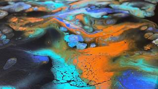 Diagonal Line Pour Technique | Fluid Acrylic Art