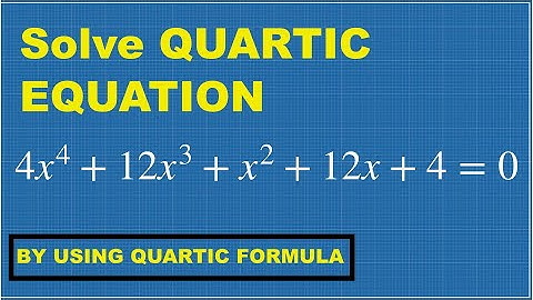 SOLVE QUARTIC EQUATION || BY USING QUARTIC FORMULA || FOURTH DEGREE EQUATION SOLVED PROBLEM