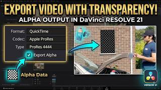 How to Export Video with Transparent Background in DaVinci Resolve 21