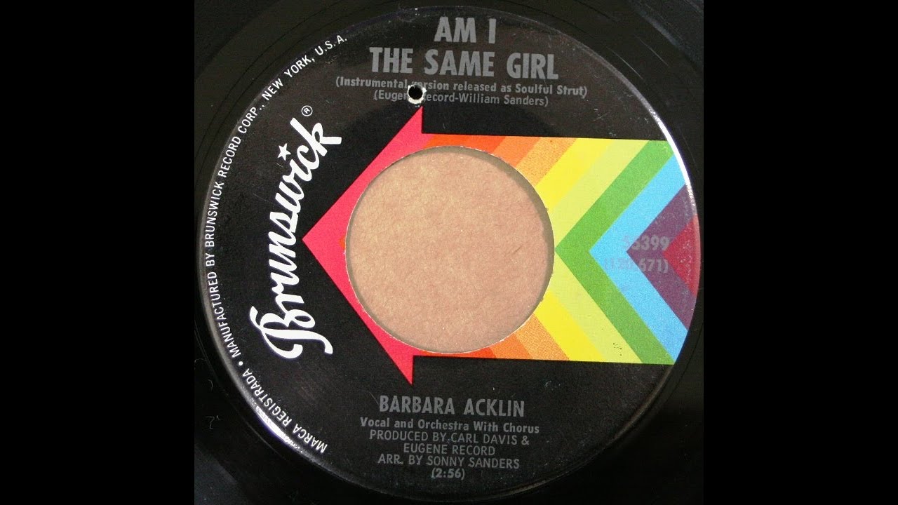 Barbara Acklin - Am I The Same Girl (1969 age26) - YouTube