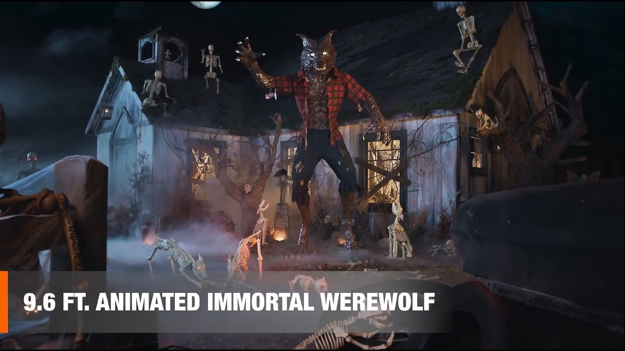 Home Depot Halloween 2022 9.6 ft Animated Immortal Werewolf [Grave