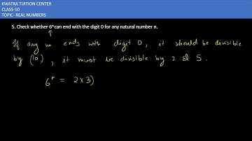 5. Check whether 6n can end with the digit 0 for any natural number n.