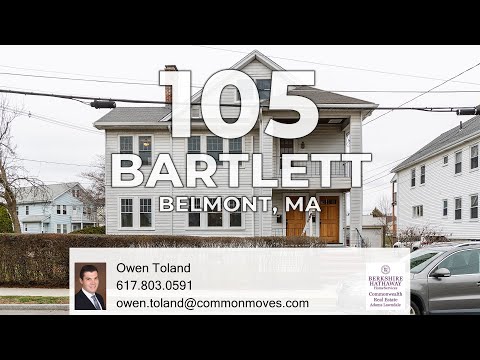 105 Bartlett Avenue, Belmont, MA home video tour