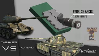 Panther VS T-34-85 | T-34 Movie Scene | Armour Piercing Simulation