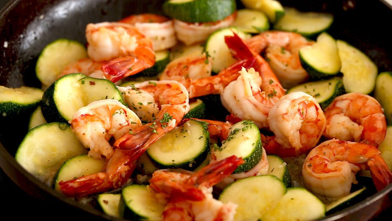 Freaking FAST Sautéed Shrimp with Zucchini YouTube