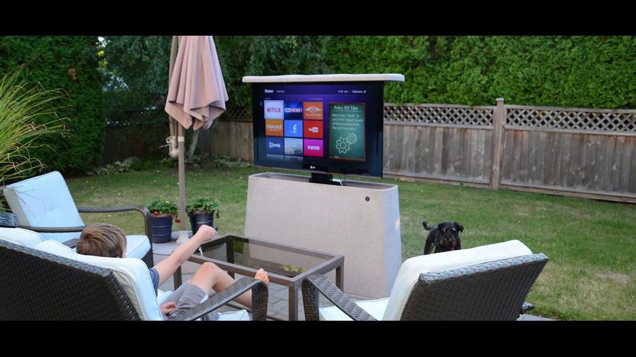 ​Outdoor TV Tift Cabinet   Watch TV outside with an Outdoor TV Cabinet with  built in TV Lift system