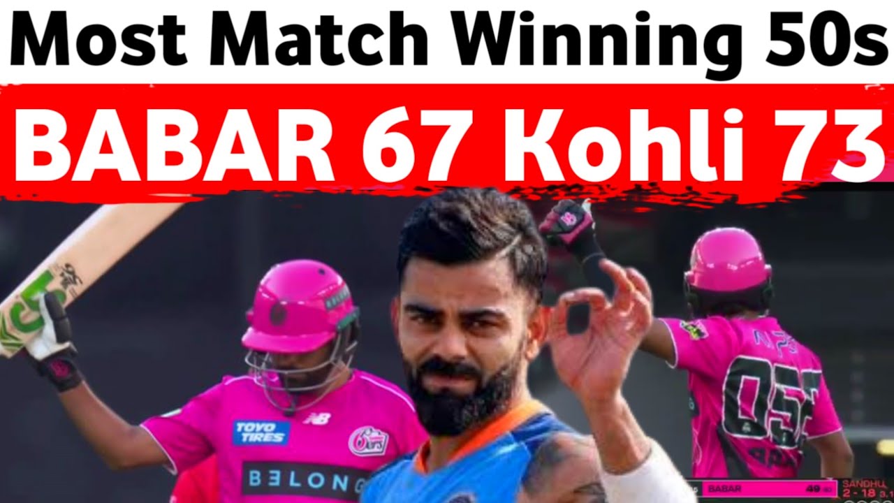 Most Match Winning 50 Plus Scores in T20s👍 | Babar 67th Time Scored Fifty Plus and Won For Team