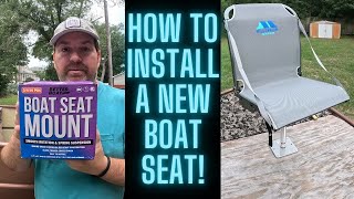 How to Install a New Boat Seat on a Jon Boat! #jonboat #boat #boating